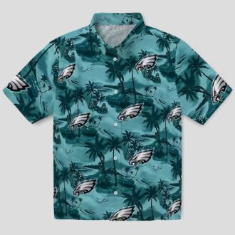 NfL Fans Philadelphia Eagles Green Hawaiian Shirt, Coastal Palms Aloha NFL Shirt