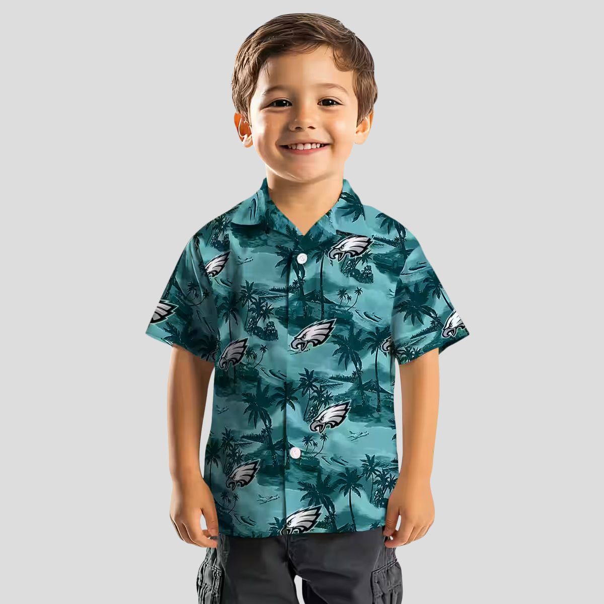 NfL Fans Philadelphia Eagles Green Hawaiian Shirt, Coastal Palms Aloha NFL Shirt