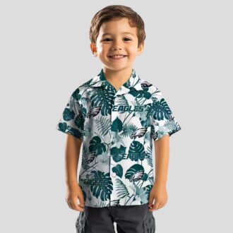 NFL Philadelphia Eagles Plants Hawaiian Shirt, Stylish Tropical Green White Shirt