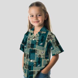 NFL Philadelphia Eagles Tribal Hawaiian Shirt, Green Summer Beach Aloha Outfit
