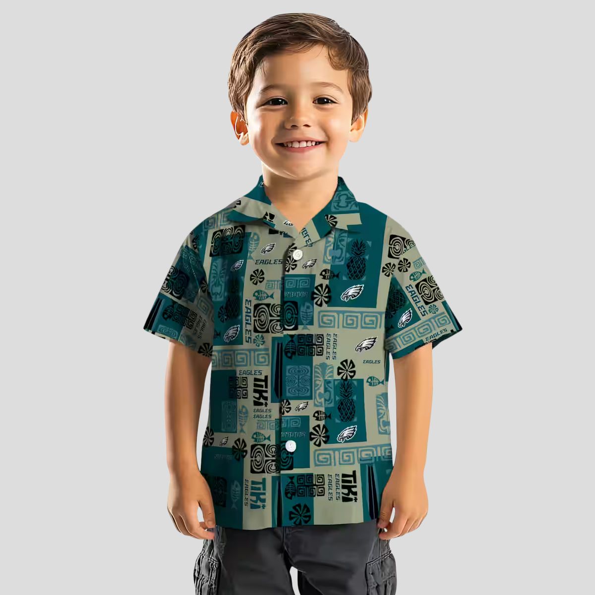 NFL Philadelphia Eagles Tribal Hawaiian Shirt, Green Summer Beach Aloha Outfit