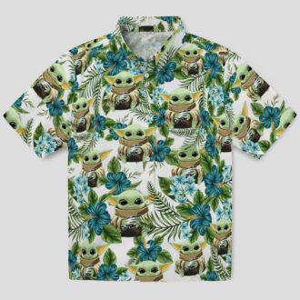 NFL Philadelphia Eagles Yoda Green Aloha Shirt, Summer Vacation & Tailgate Party Wear