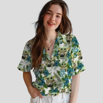 NFL Philadelphia Eagles Yoda Green Aloha Shirt, Summer Vacation & Tailgate Party Wear