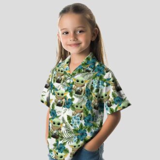 NFL Philadelphia Eagles Yoda Green Aloha Shirt, Summer Vacation & Tailgate Party Wear