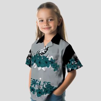 Philadelphia Eagles Aloha Green Hawaiian Shirt, Hibiscus Stripe NFL Game Day Apparel