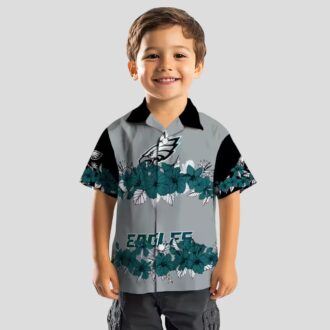 Philadelphia Eagles Aloha Green Hawaiian Shirt, Hibiscus Stripe NFL Game Day Apparel