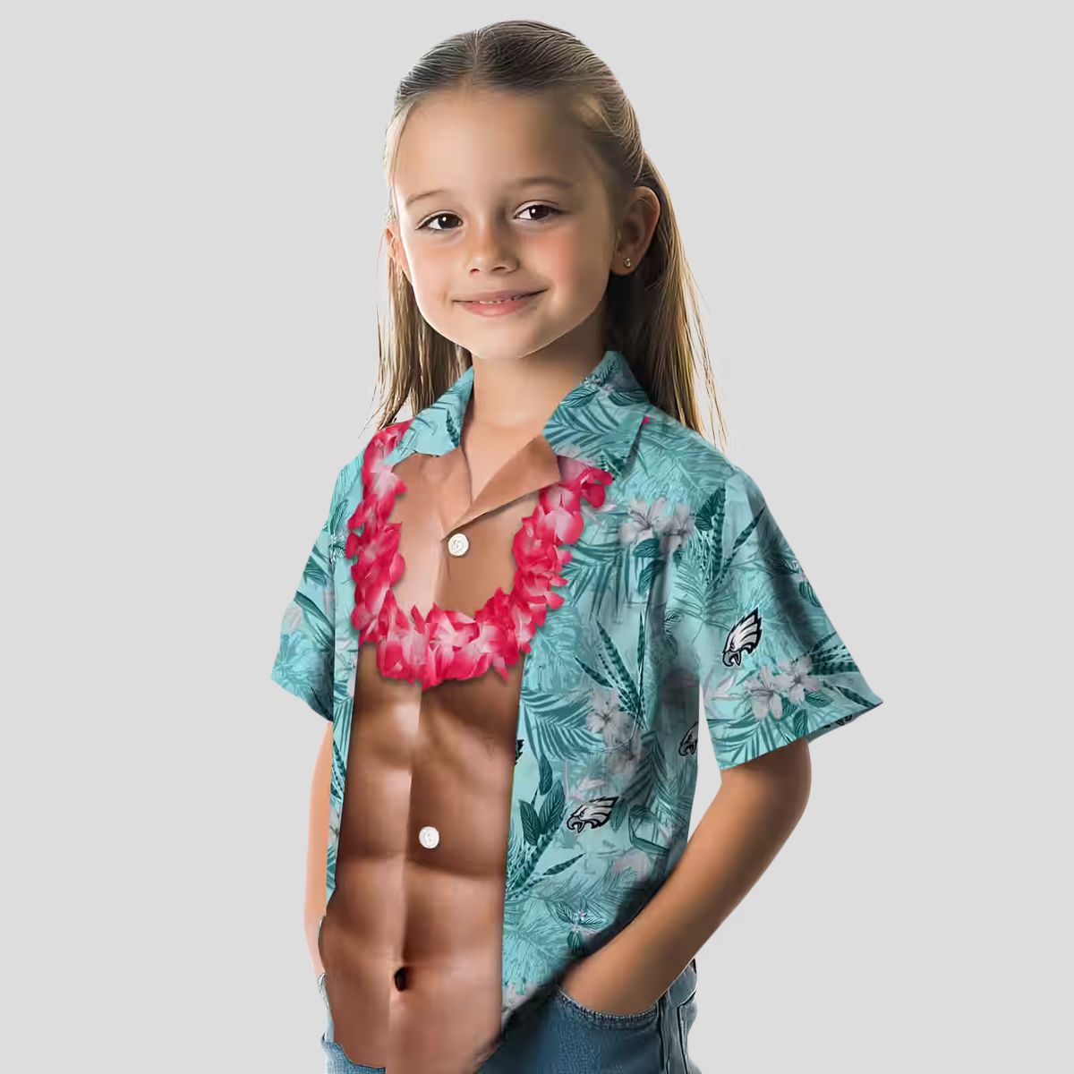 Philadelphia Eagles Chest Illusion Green Hawaiian Shirt, Aloha Summer Beach Outfits