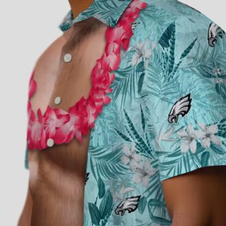 Philadelphia Eagles Chest Illusion Green Hawaiian Shirt, Aloha Summer Beach Outfits