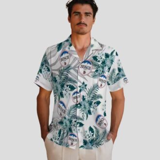 Philadelphia Eagles Floral Hawaiian Shirt - Green White Palm Hibiscus NFL Fan Gifts