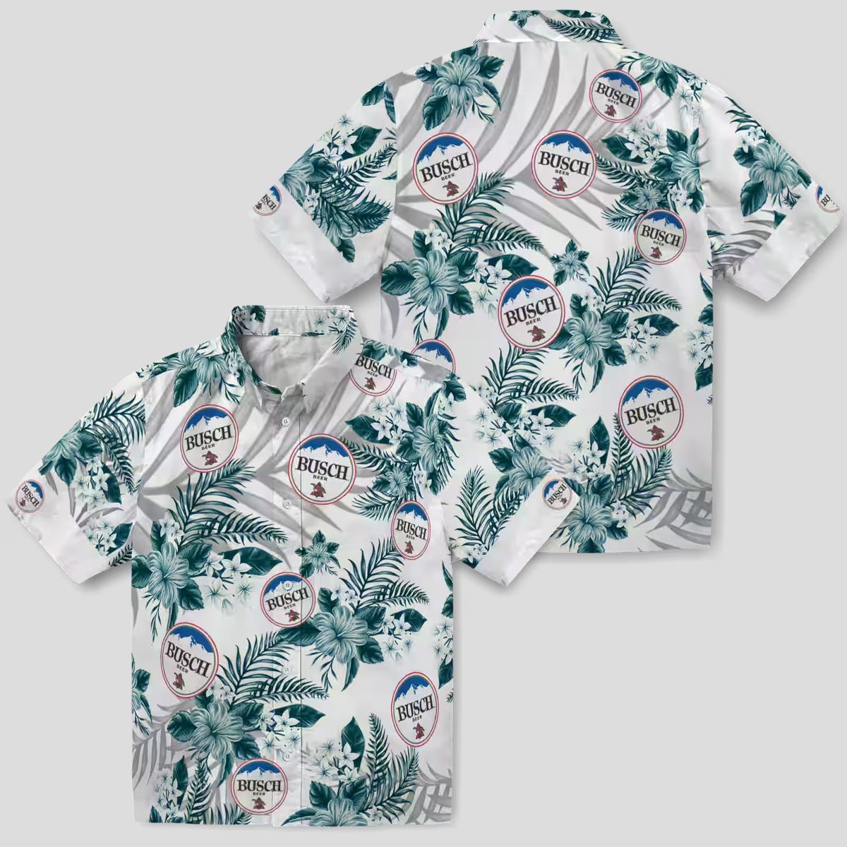 Philadelphia Eagles Floral Hawaiian Shirt - Green White Palm Hibiscus NFL Fan Gifts