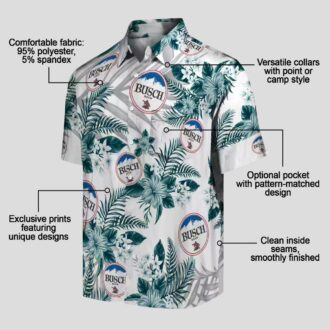 Philadelphia Eagles Floral Hawaiian Shirt - Green White Palm Hibiscus NFL Fan Gifts