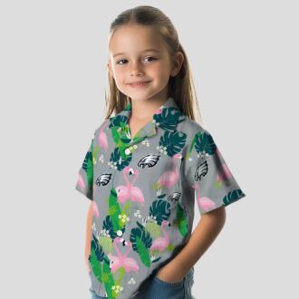 Philadelphia Eagles Green NFL Hawaiian Shirt, Aloha Flamingo Summer Beach Shirt