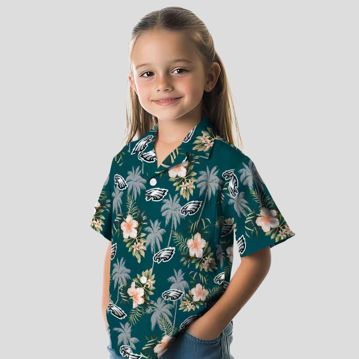 Philadelphia Eagles Hawaiian Shirt, Palm Tree Floral Tropical NFL Fan Apparel