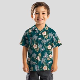 Philadelphia Eagles Hawaiian Shirt, Palm Tree Floral Tropical NFL Fan Apparel