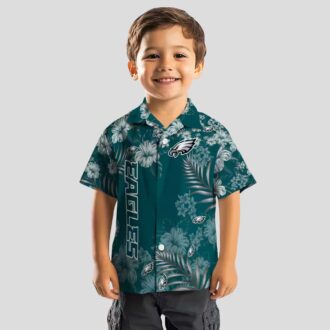 Philadelphia Eagles Hibiscus Print Hawaiian Shirt, NFL Summer Beach Casual Wear