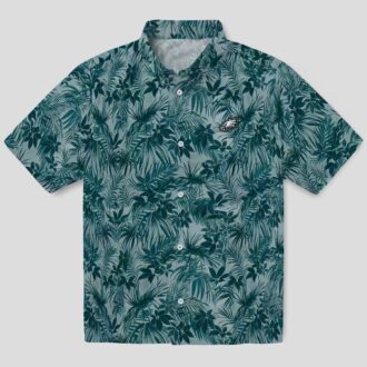 Philadelphia Eagles Leaf Print Hawaiian Shirt, NFL Aloha Green Summer Outfit