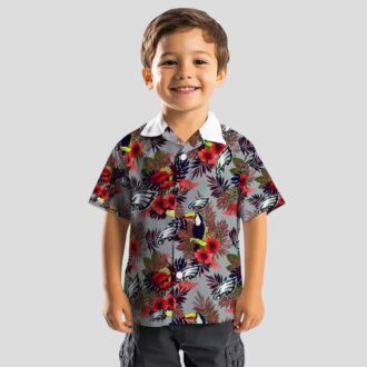 Philadelphia Eagles NFL Hawaiian Shirt, Floral Toucan Green Red Tropical Vacation Wear