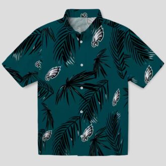 Philadelphia Eagles Palm Leaf Hawaiian Shirt, Tropical NFL Summer Beach Outfit