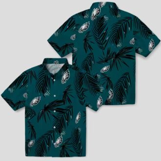 Philadelphia Eagles Palm Leaf Hawaiian Shirt, Tropical NFL Summer Beach Outfit