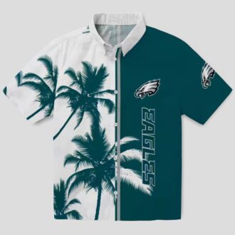 Philadelphia Eagles Palm Tree Hawaiian Shirt, NFL Aloha Summer Beach Outfit