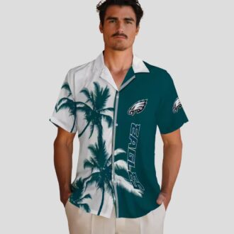 Philadelphia Eagles Palm Tree Hawaiian Shirt, NFL Aloha Summer Beach Outfit