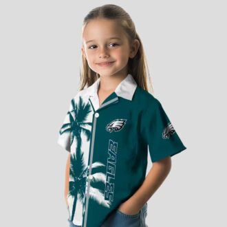 Philadelphia Eagles Palm Tree Hawaiian Shirt, NFL Aloha Summer Beach Outfit