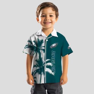 Philadelphia Eagles Palm Tree Hawaiian Shirt, NFL Aloha Summer Beach Outfit