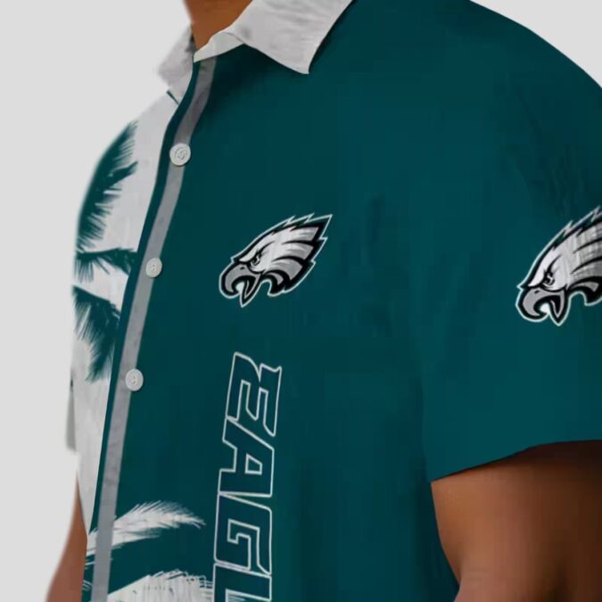 Philadelphia Eagles Palm Tree Hawaiian Shirt, NFL Aloha Summer Beach Outfit