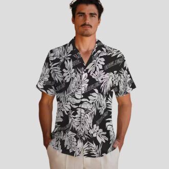 Philadelphia Eagles Tropical Hawaiian Shirt, Black Monstera Leaf NFL Game Day Outfit