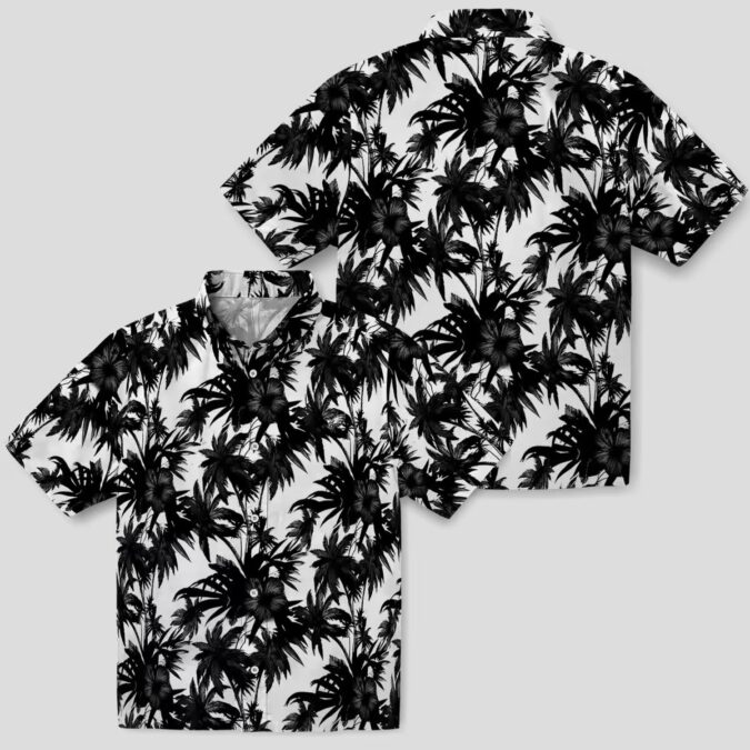 Shop Philadelphia Eagles Hawaiian Shirt, Black White Palm NFL Summer Fan Apparel