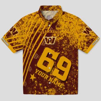 Custom Washington Commanders Burgundy Hawaiian Shirt, Star Stripes NFL Beachwear