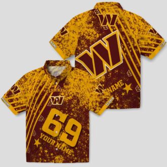Custom Washington Commanders Burgundy Hawaiian Shirt, Star Stripes NFL Beachwear