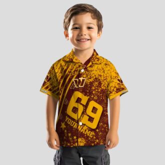 Custom Washington Commanders Burgundy Hawaiian Shirt, Star Stripes NFL Beachwear