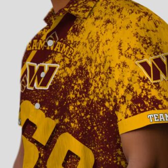 Custom Washington Commanders Burgundy Hawaiian Shirt, Star Stripes NFL Beachwear