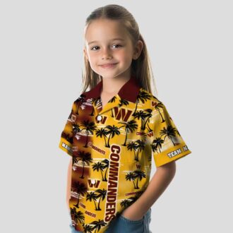 Custom Washington Commanders Hawaiian Shirt - Palm Silhouettes Burgundy Design for NFL Fans