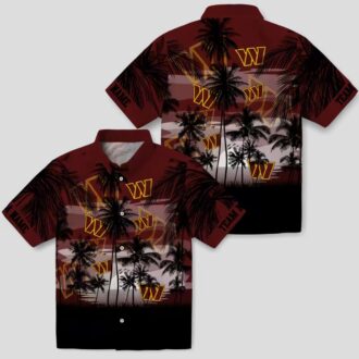 Limited Edition Washington Commanders Hawaiian Shirt, Sunset Palm Tropical NFL Gear