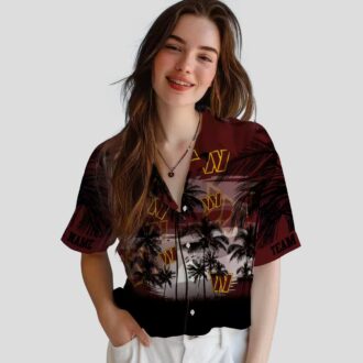 Limited Edition Washington Commanders Hawaiian Shirt, Sunset Palm Tropical NFL Gear