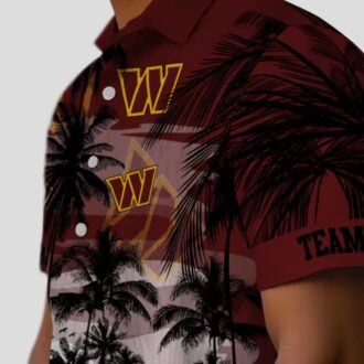 Limited Edition Washington Commanders Hawaiian Shirt, Sunset Palm Tropical NFL Gear
