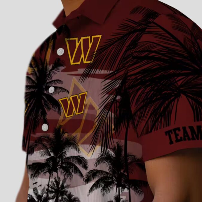 Limited Edition Washington Commanders Hawaiian Shirt, Sunset Palm Tropical NFL Gear