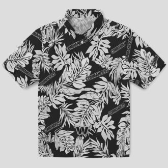 NFL Washington Commanders Black Hawaiian Shirt, Monstera Leaf Pattern for Beach & Vacation