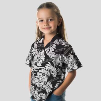 NFL Washington Commanders Black Hawaiian Shirt, Monstera Leaf Pattern for Beach & Vacation