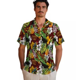 NFL Washington Commanders Tropical Toucan Hawaiian Shirt, Custom Summer Beach Outfit for Women