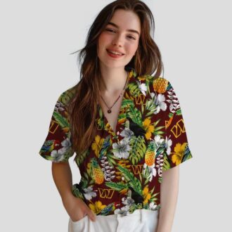 NFL Washington Commanders Tropical Toucan Hawaiian Shirt, Custom Summer Beach Outfit for Women