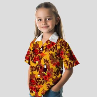 Tropical Toucan Washington Commanders Hawaiian Shirt, Burgundy Red Floral NFL Beachwear