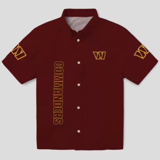Washington Commanders Burgundy Floral Hawaiian Shirt, Stuart Minion Design for Football Fans