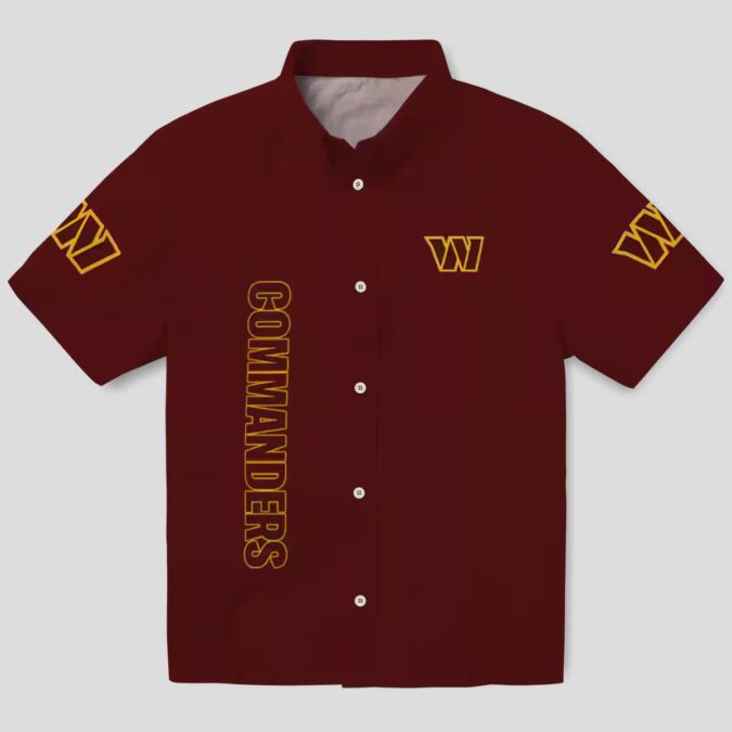 Washington Commanders Burgundy Floral Hawaiian Shirt, Stuart Minion Design for Football Fans