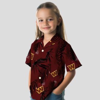 Washington Commanders NFL Palm Leaf Hawaiian Shirt, Tropical Burgundy Summer Wear