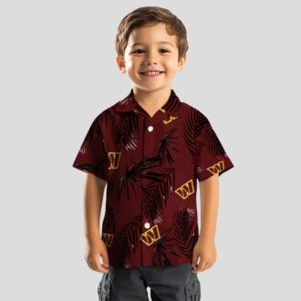 Washington Commanders NFL Palm Leaf Hawaiian Shirt, Tropical Burgundy Summer Wear