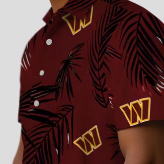 Washington Commanders NFL Palm Leaf Hawaiian Shirt, Tropical Burgundy Summer Wear
