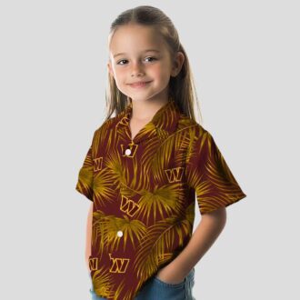 Washington Commanders NFL Tropical Shirt, Burgundy Leafy Palms Aloha Hawaiian Shirt for Summer